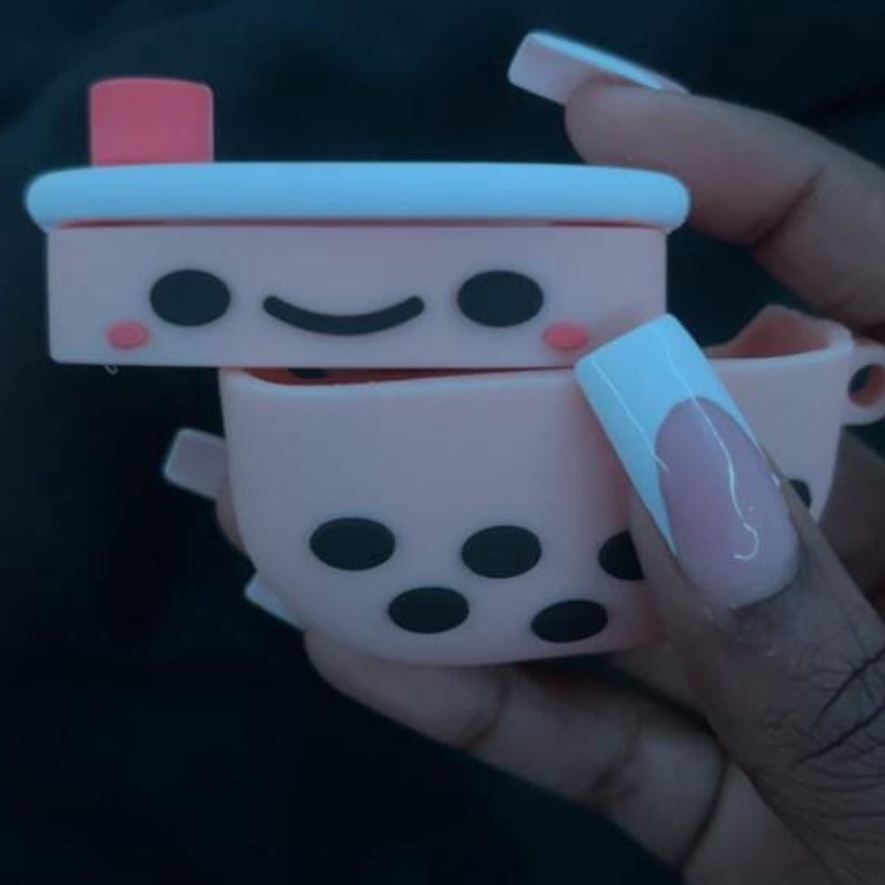 NWT Cute Cartoon Milk Tea or Boba Tea Protective Case For Apple AirPods Pro - Picture 3 of 5